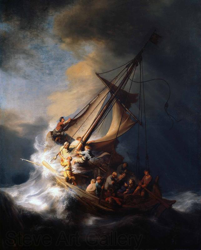 Rembrandt Peale Storm on the Sea of Galilee Norge oil painting art